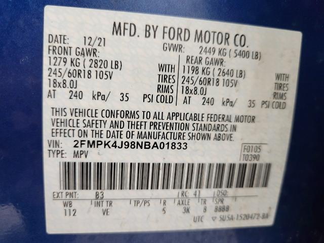 2022 Ford Edge Vehicle Photo in APPLETON, WI 54914-4656