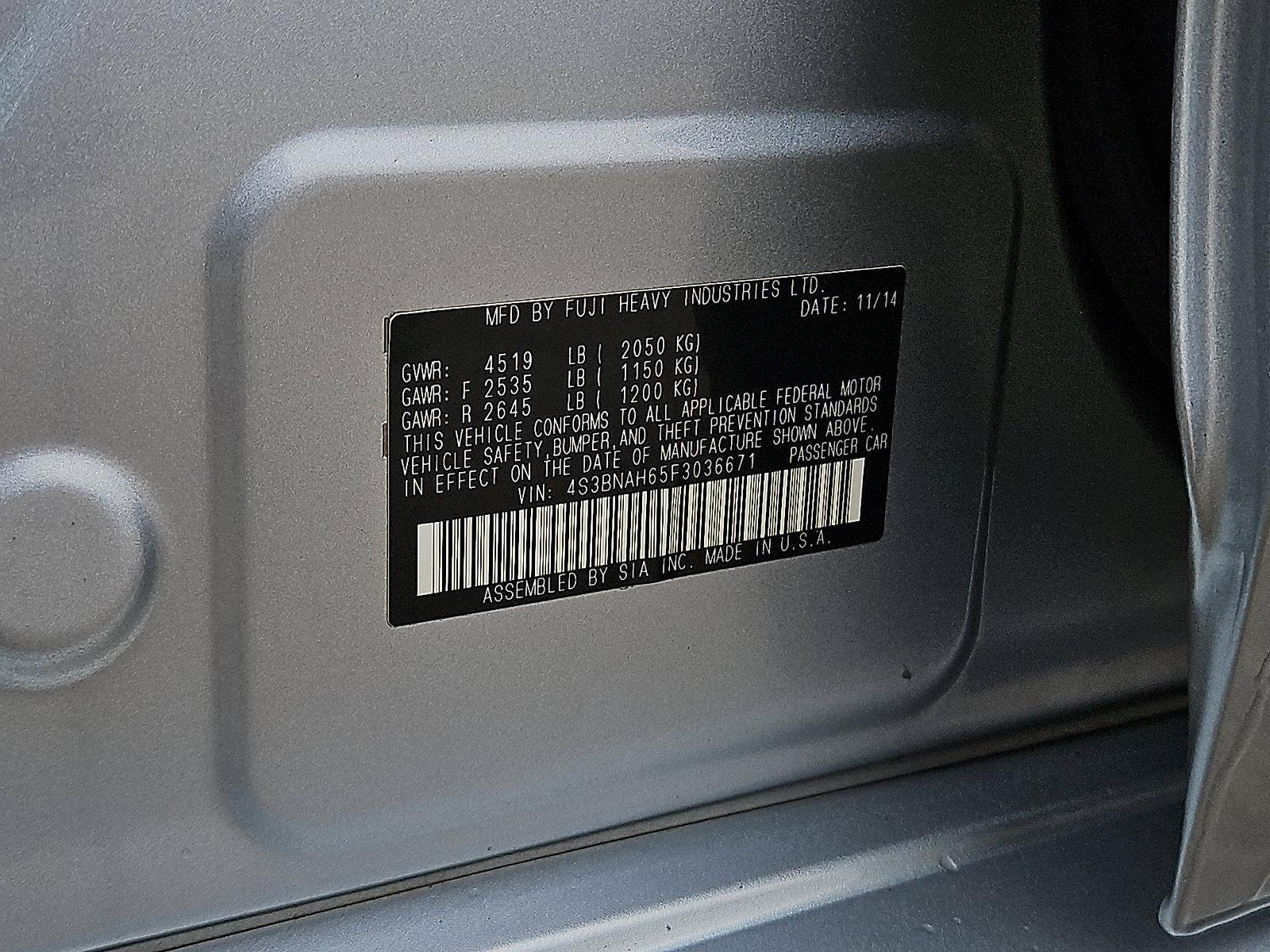 2015 Subaru Legacy Vehicle Photo in Trevose, PA 19053