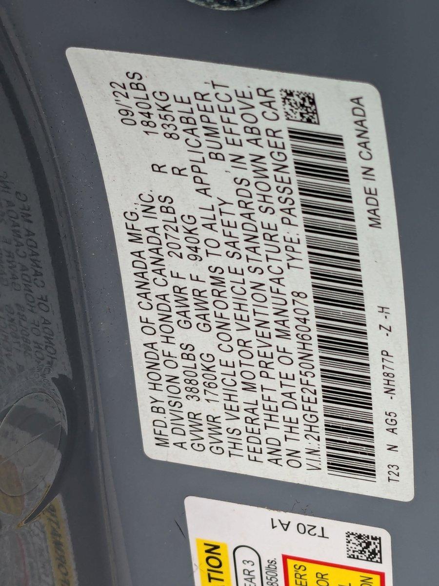 2022 Honda Civic Sedan Vehicle Photo in Miami, FL 33015