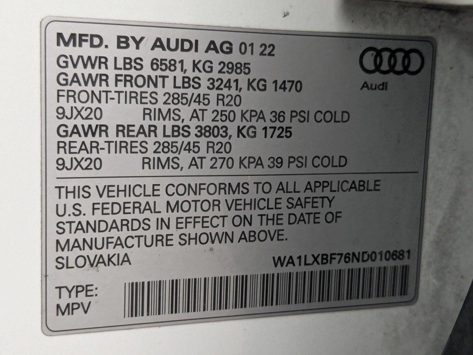 2022 Audi Q7 Vehicle Photo in Spokane Valley, WA 99212
