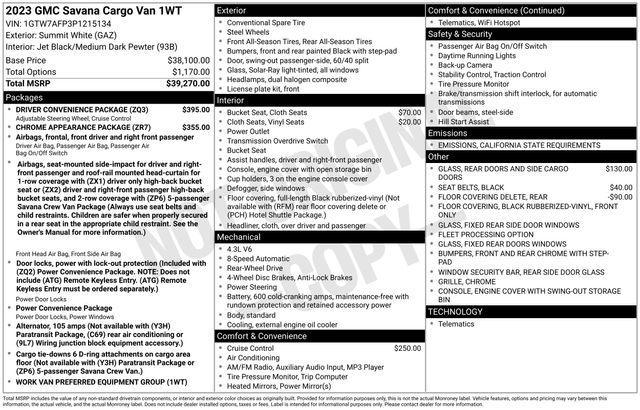 2023 GMC Savana Cargo 2500 Vehicle Photo in DANBURY, CT 06810-5034