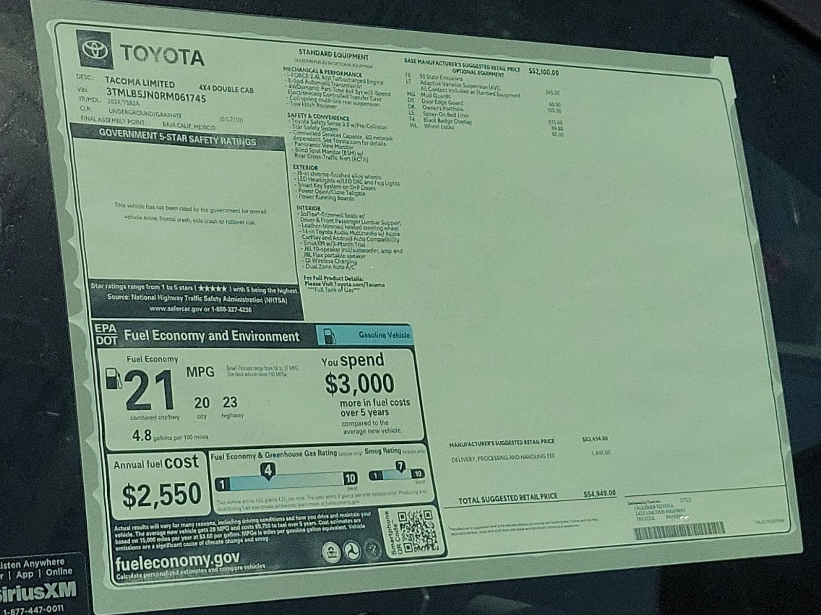2024 Toyota Tacoma 4WD Vehicle Photo in Trevose, PA 19053