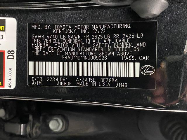 2022 Lexus ES 250 Vehicle Photo in Appleton, WI 54913