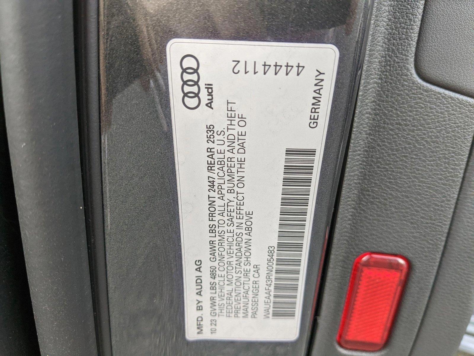 2024 Audi A4 Sedan Vehicle Photo in Orlando, FL 32811