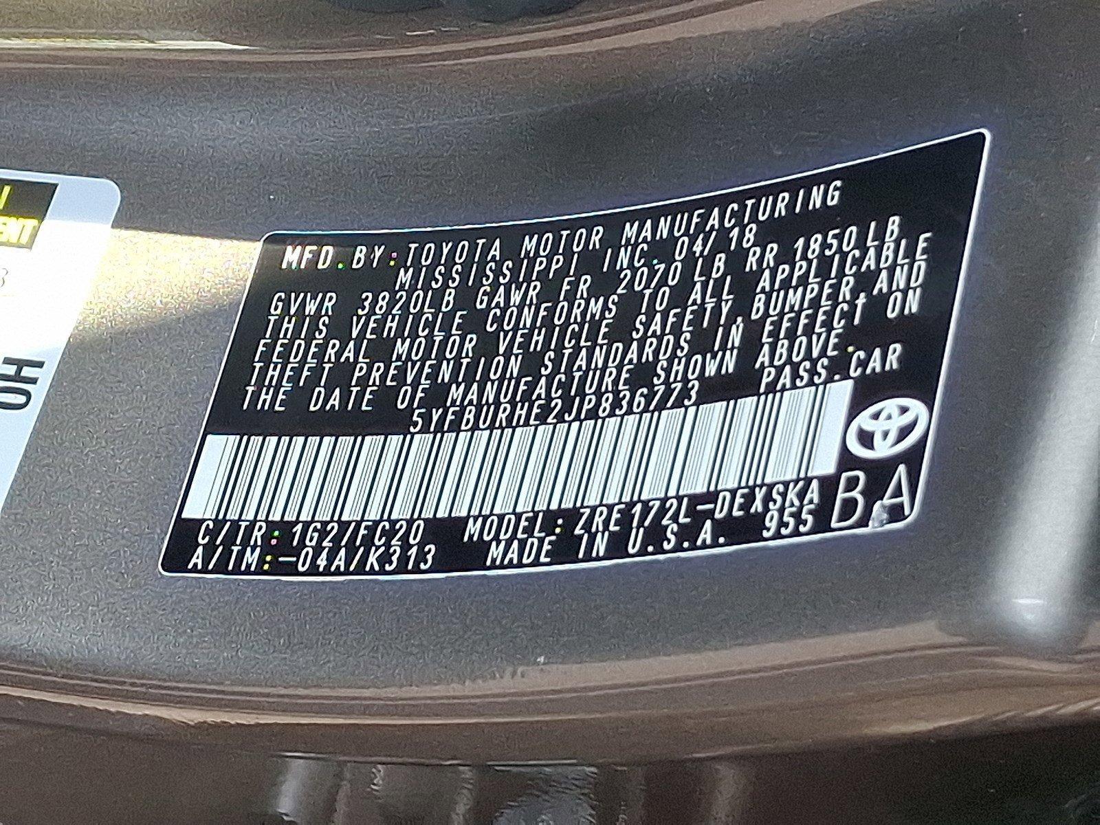 2018 Toyota Corolla Vehicle Photo in Harrisburg, PA 17111