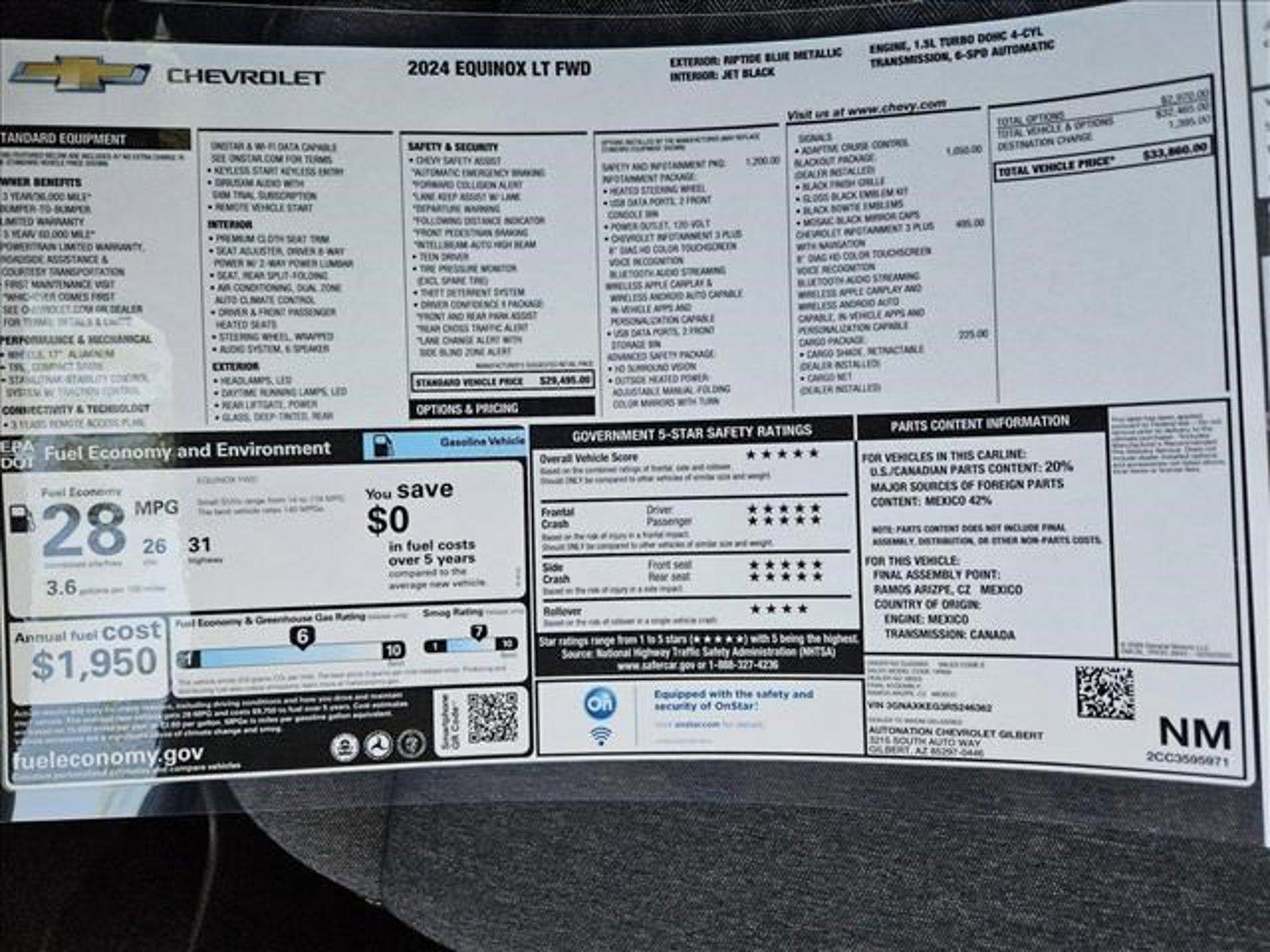 2024 Chevrolet Equinox Vehicle Photo in GILBERT, AZ 85297-0446