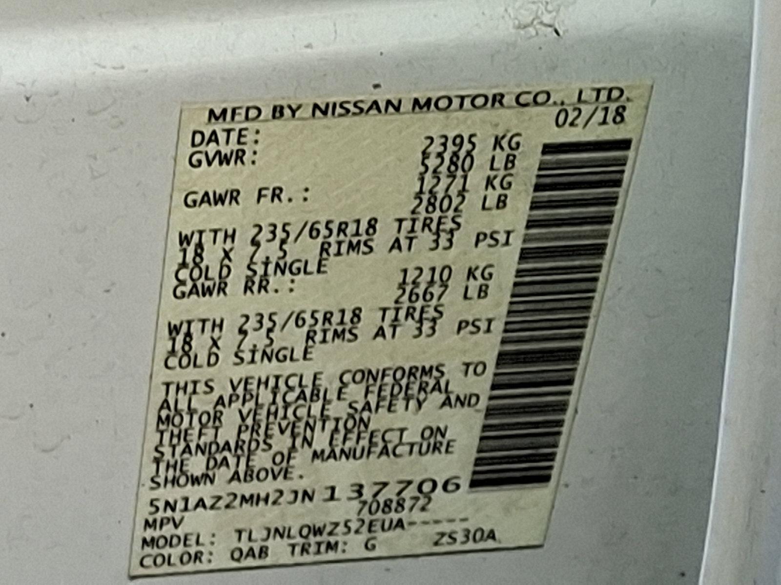 2018 Nissan Murano Vehicle Photo in Trevose, PA 19053