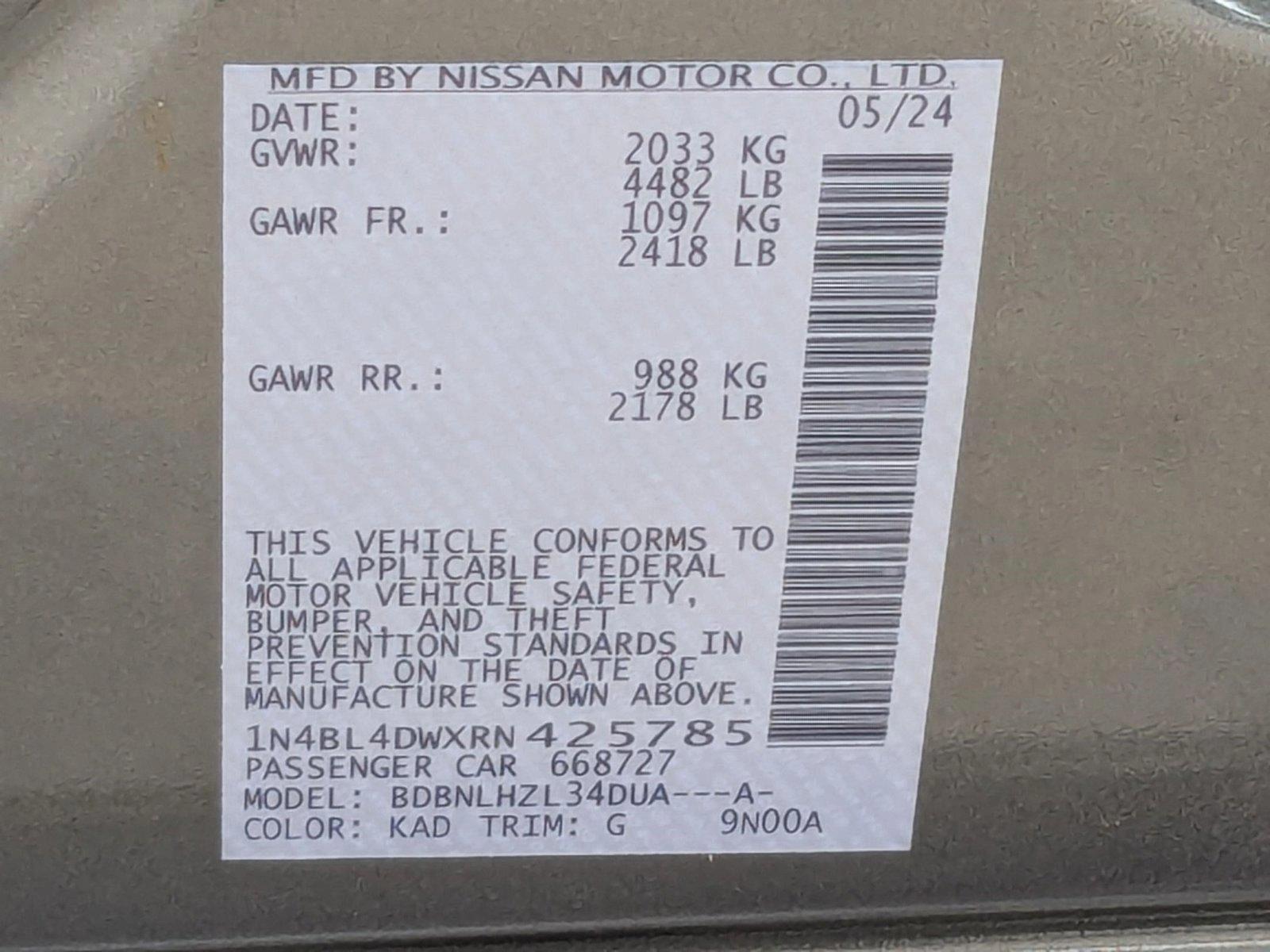 2024 Nissan Altima Vehicle Photo in Pembroke Pines , FL 33084