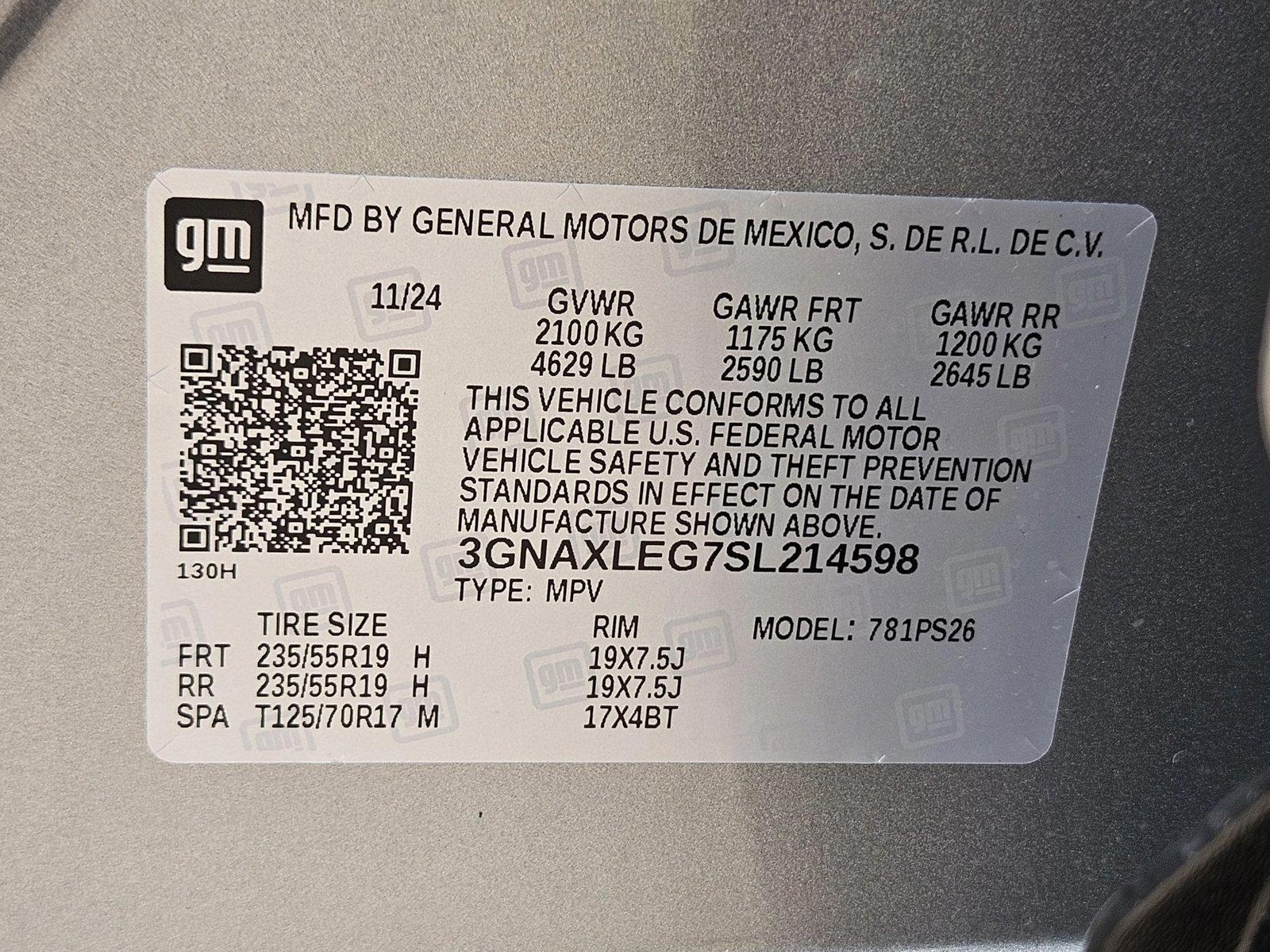 2025 Chevrolet Equinox Vehicle Photo in WACO, TX 76710-2592