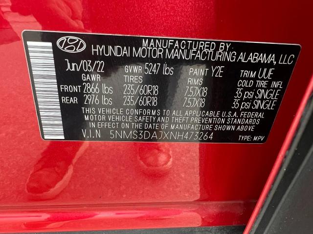 2022 Hyundai SANTA FE Vehicle Photo in Green Bay, WI 54304