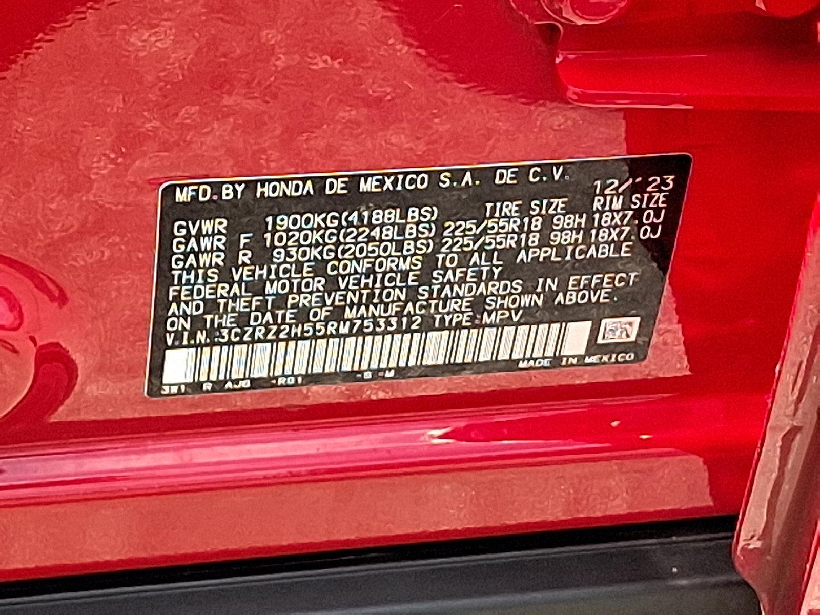 2024 Honda HR-V Vehicle Photo in Harrisburg, PA 17111