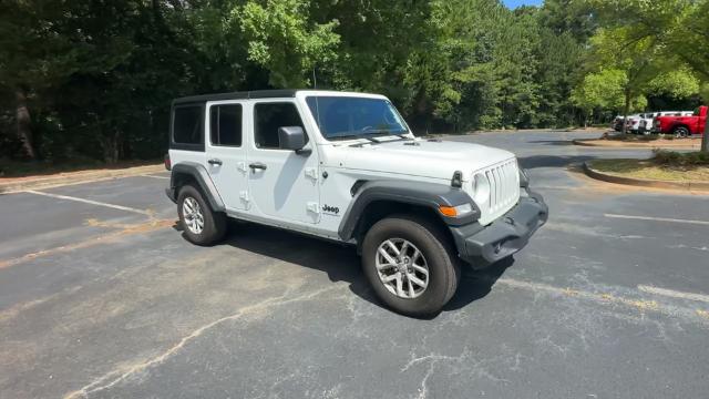 Used 2023 Jeep Wrangler 4-Door Sport S with VIN 1C4HJXDN5PW702028 for sale in Alpharetta, GA