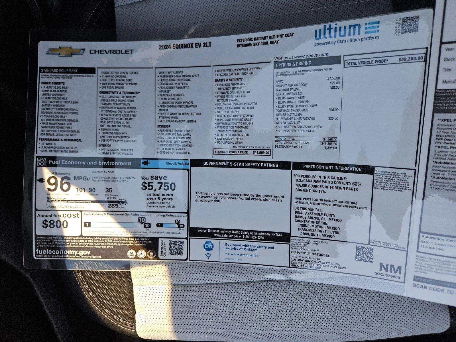 2024 Chevrolet Equinox EV Vehicle Photo in MESA, AZ 85206-4395