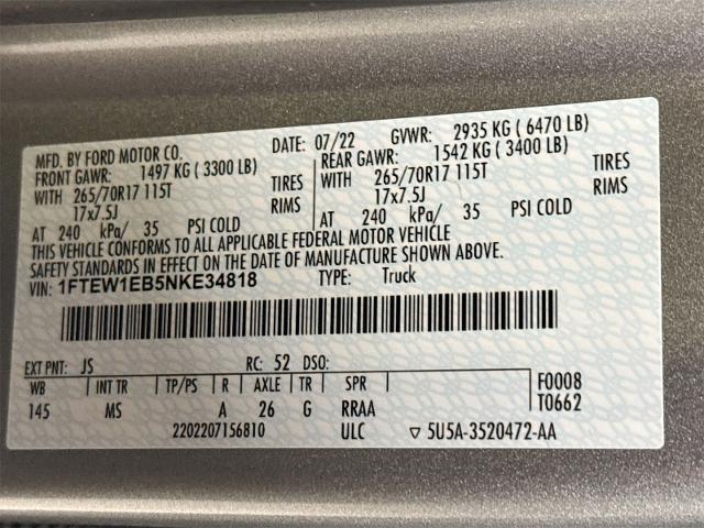 2022 Ford F-150 Vehicle Photo in EVERETT, WA 98203-5662