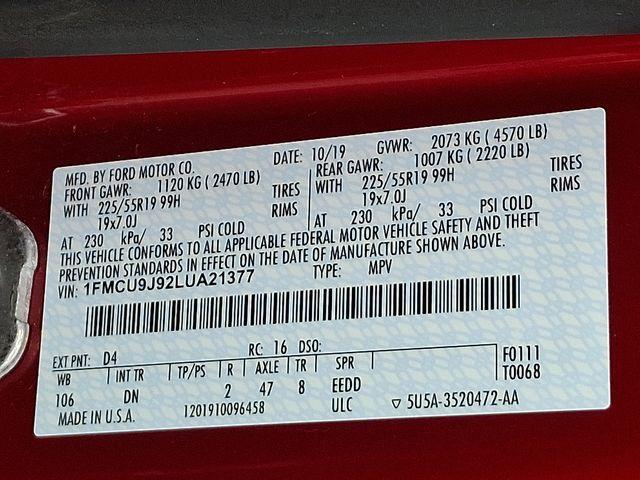 2020 Ford Escape Vehicle Photo in DANBURY, CT 06810-5034