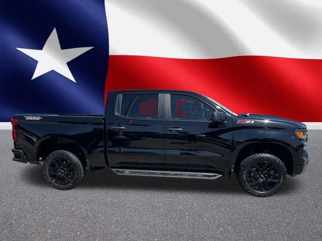 Certified 2023 Chevrolet Silverado 1500 Custom with VIN 3GCUDCED0PG324025 for sale in Jersey Village, TX