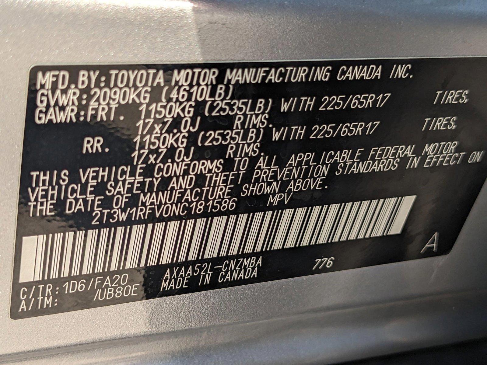 2022 Toyota RAV4 Vehicle Photo in MIAMI, FL 33172-3015