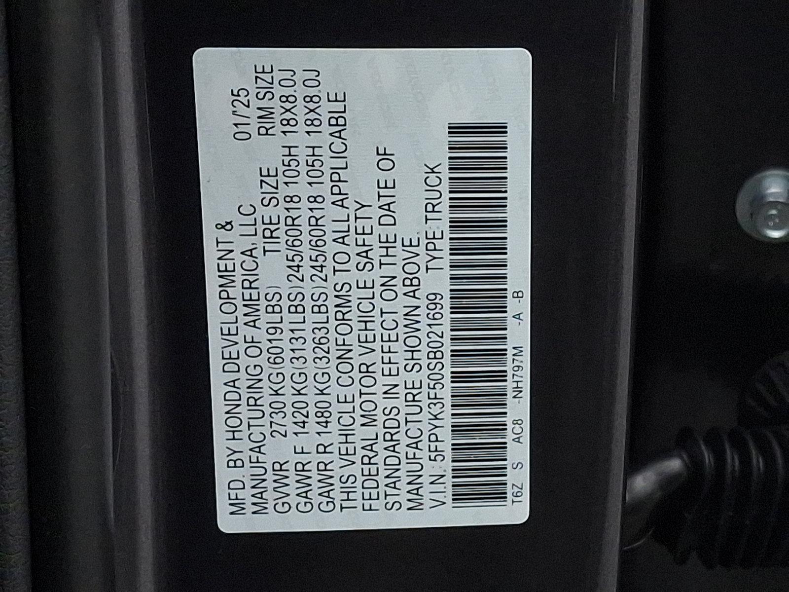2025 Honda Ridgeline Vehicle Photo in Harrisburg, PA 17111