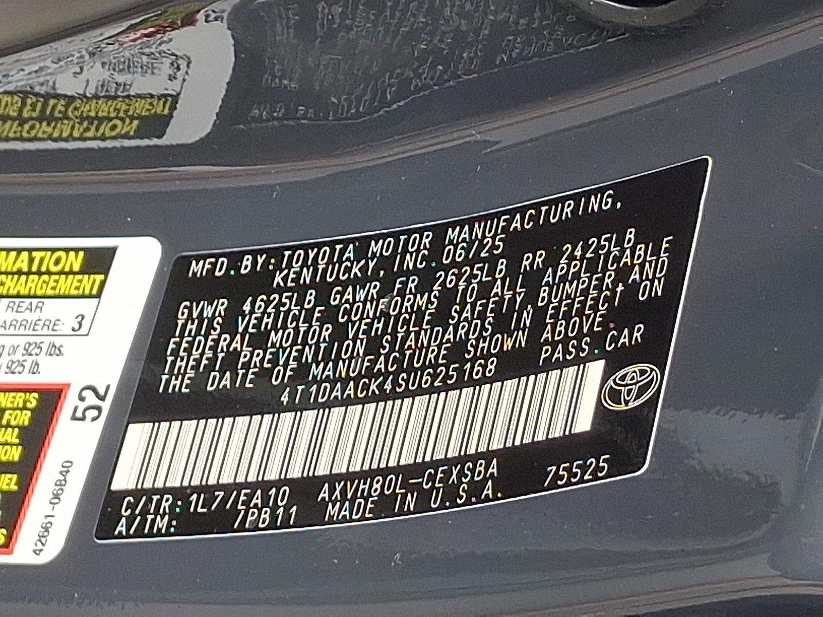 2025 Toyota Camry Vehicle Photo in Harrisburg, PA 17111