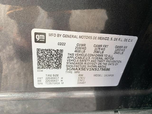 2022 Chevrolet Equinox Vehicle Photo in MOON TOWNSHIP, PA 15108-2571