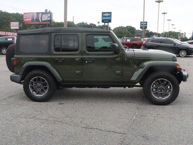 Used 2021 Jeep Wrangler Unlimited 80TH with VIN 1C4HJXDG2MW549640 for sale in Gainesville, GA