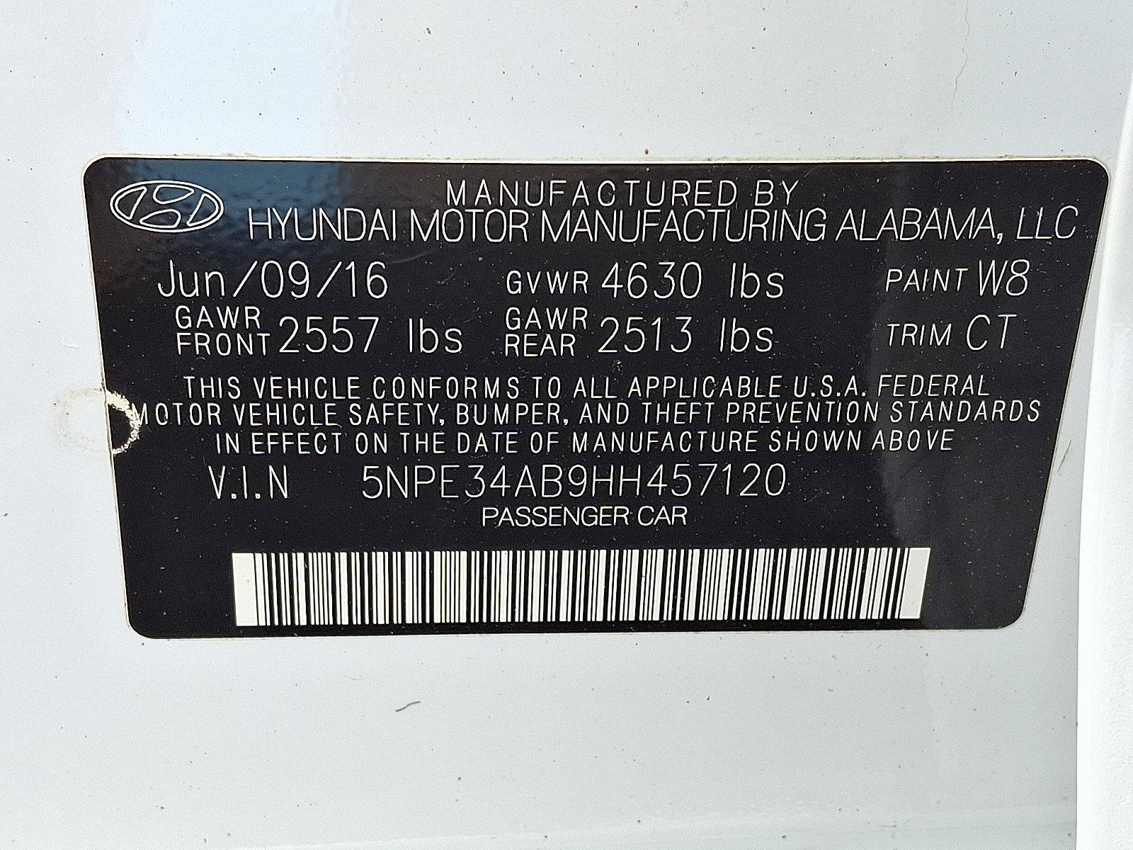 2017 Hyundai SONATA Vehicle Photo in BETHLEHEM, PA 18017