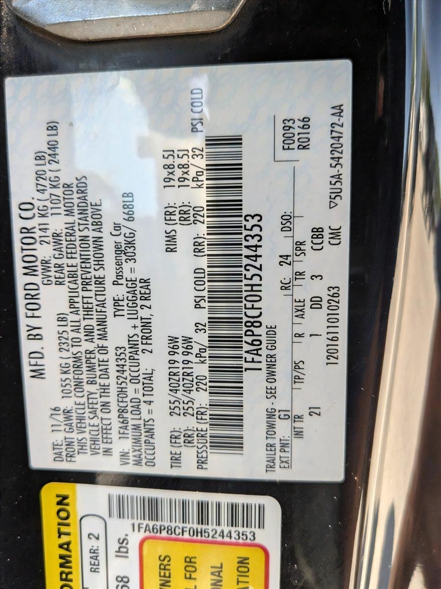 2017 Ford Mustang Vehicle Photo in St. Petersburg, FL 33713