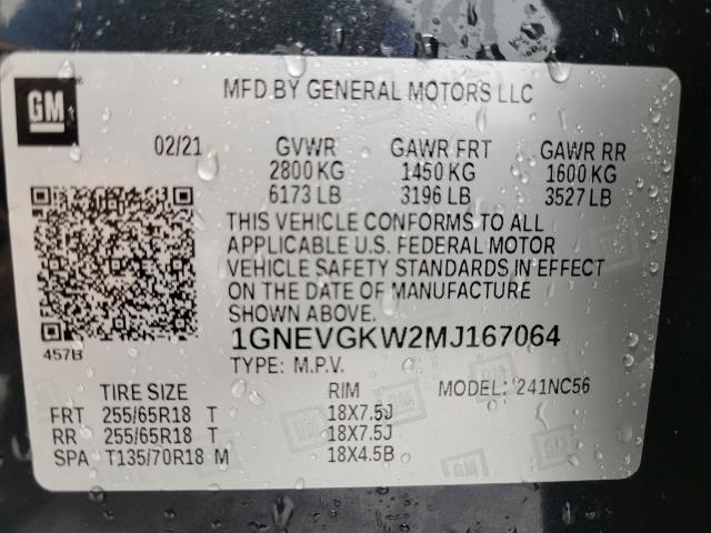 2021 Chevrolet Traverse Vehicle Photo in APPLETON, WI 54914-4656