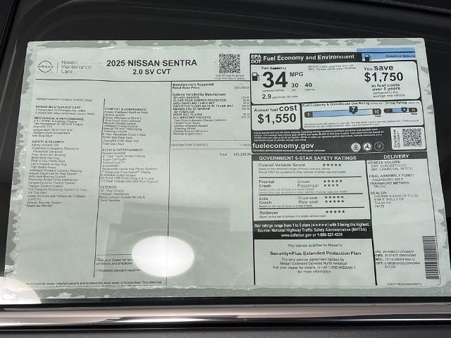 2025 Nissan Sentra Vehicle Photo in Tulsa, OK 74129