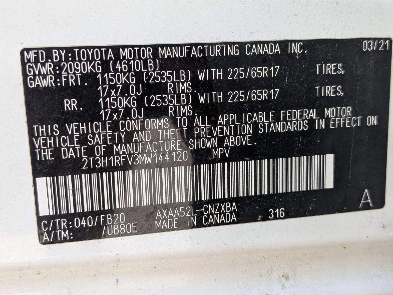 2021 Toyota RAV4 Vehicle Photo in Panama City, FL 32401