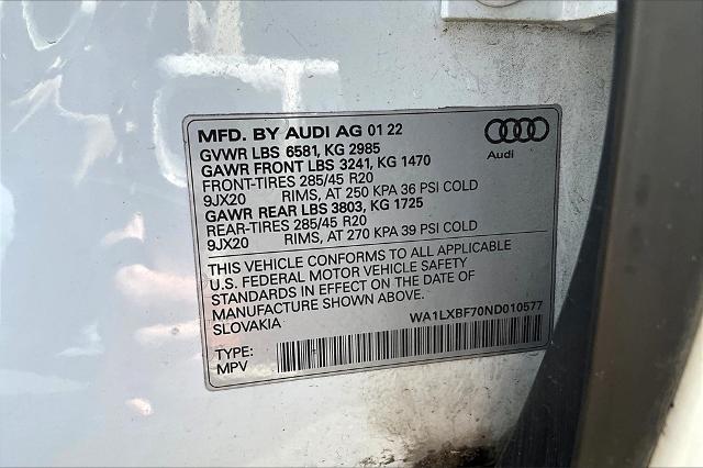 2022 Audi Q7 Vehicle Photo in Tulsa, OK 74145