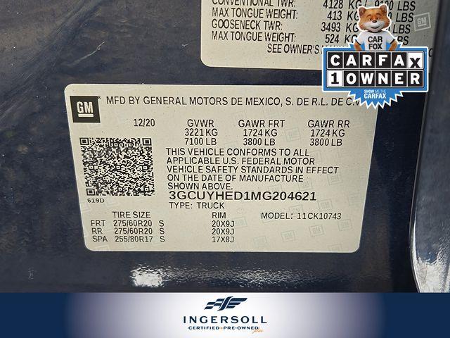 2021 Chevrolet Silverado 1500 Vehicle Photo in WATERTOWN, CT 06795-3318