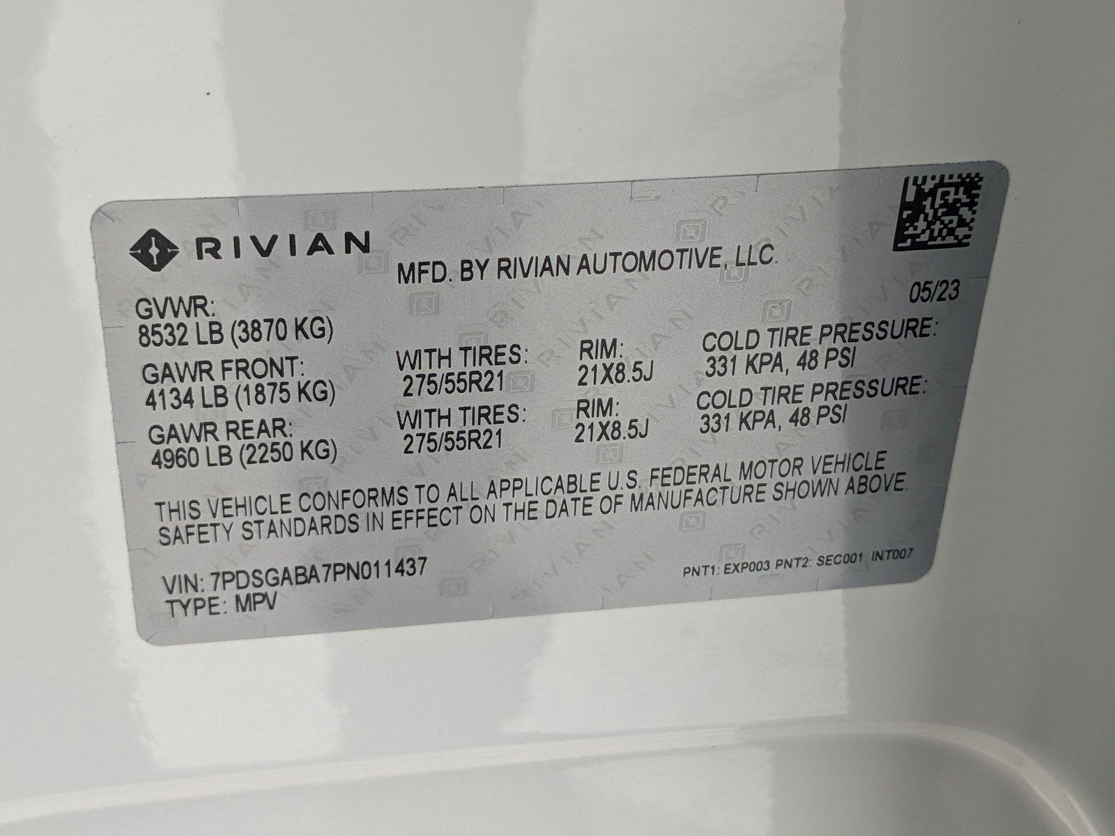 2023 Rivian R1S Vehicle Photo in WEST PALM BEACH, FL 33407-3296