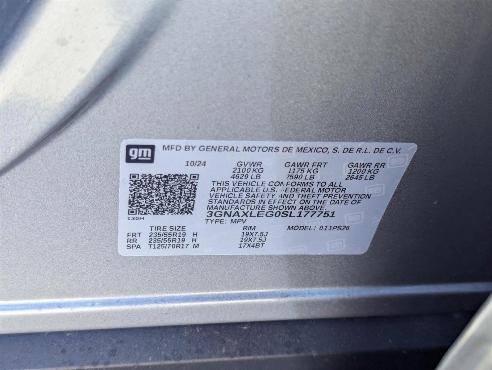 2025 Chevrolet Equinox Vehicle Photo in PEMBROKE PINES, FL 33024-6534