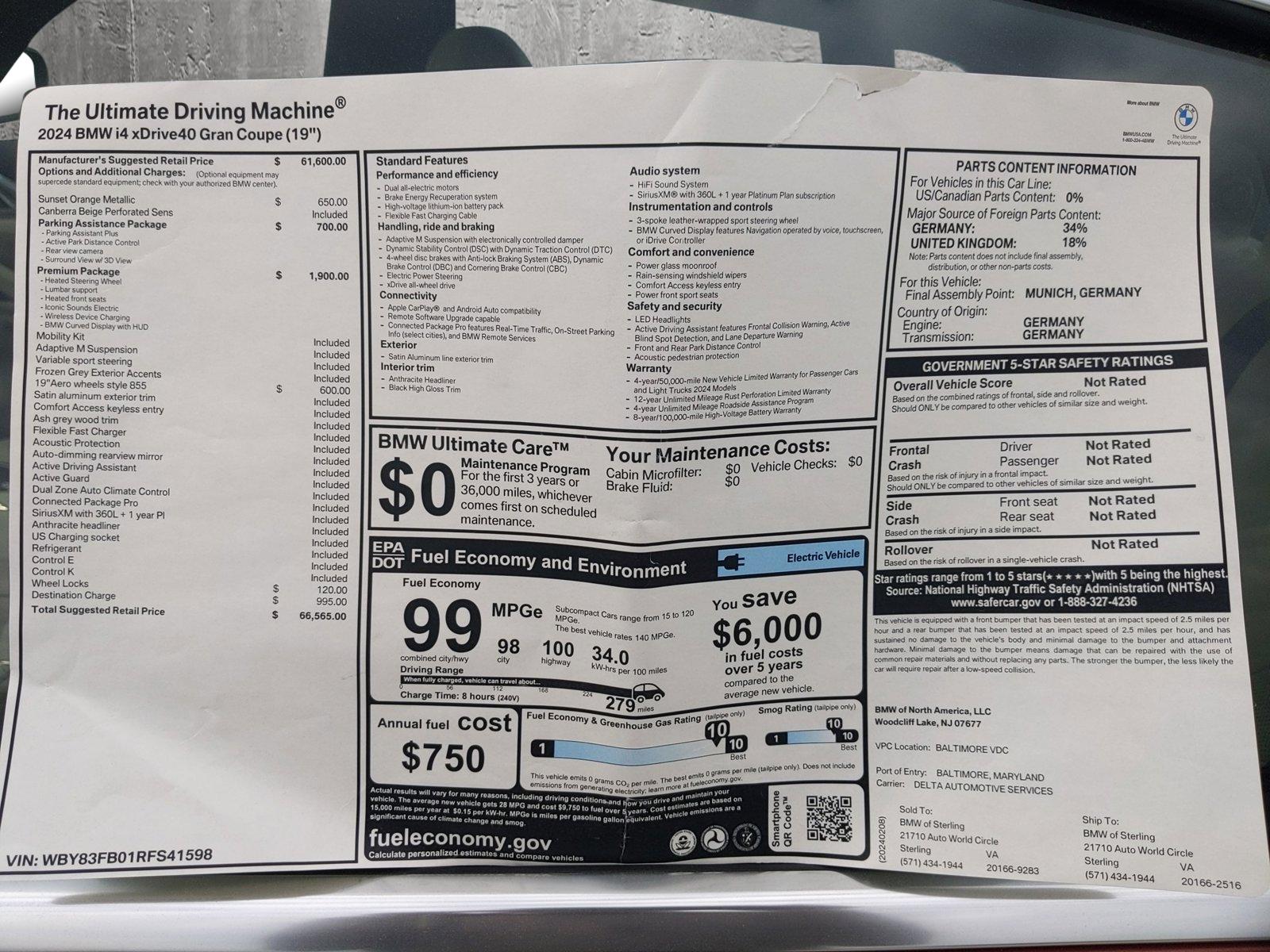 2024 BMW i4 Vehicle Photo in Rockville, MD 20852