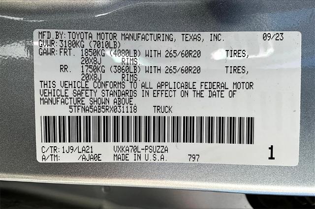 2024 Toyota Tundra 2WD Vehicle Photo in Tulsa, OK 74145