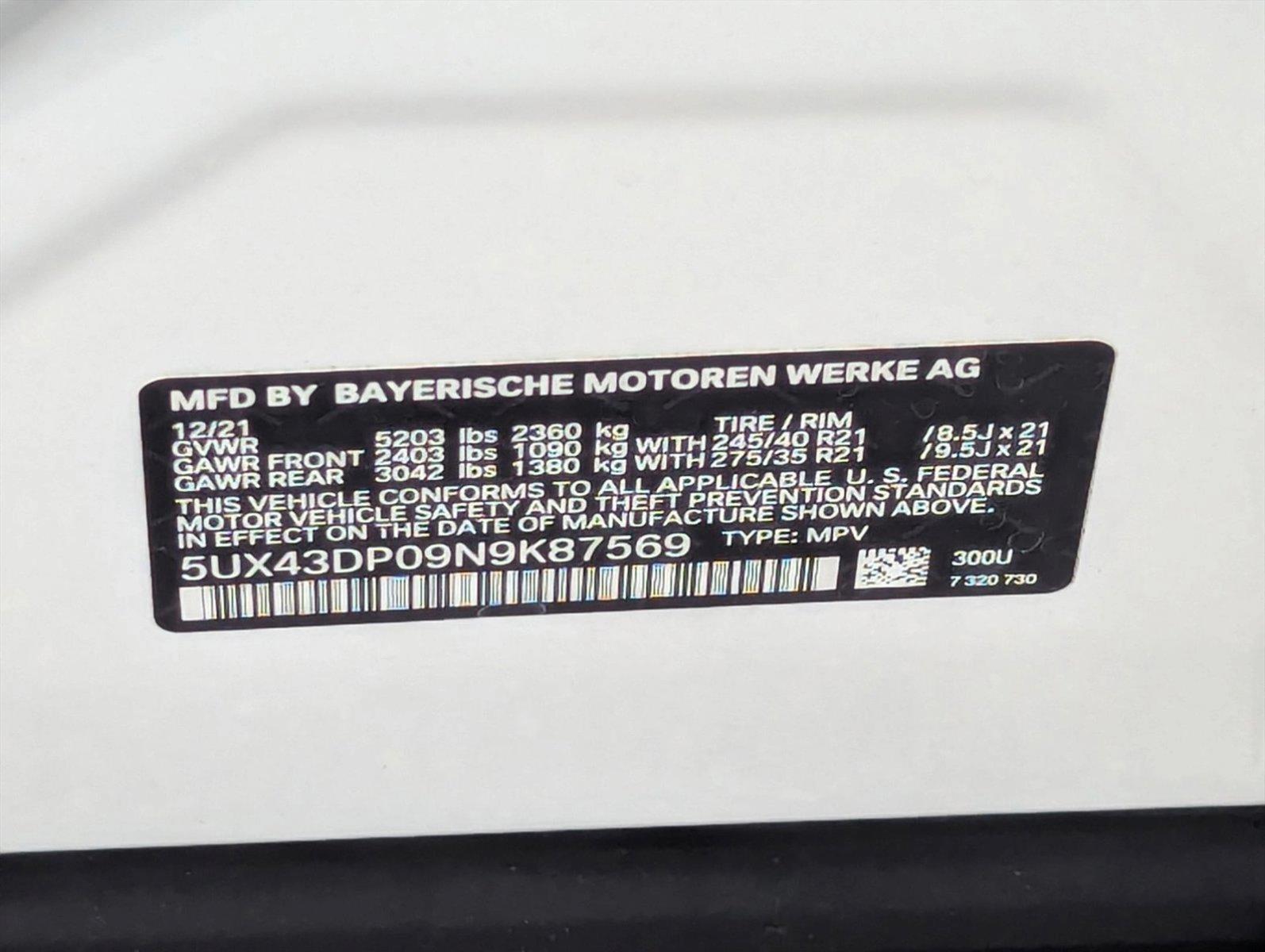 2022 BMW X3 sDrive30i Vehicle Photo in Delray Beach, FL 33444