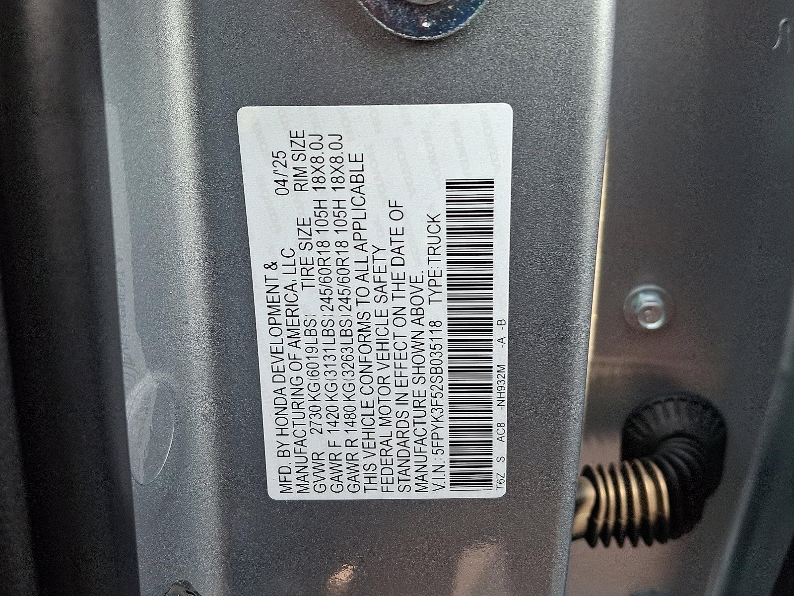 2025 Honda Ridgeline Vehicle Photo in Harrisburg, PA 17111