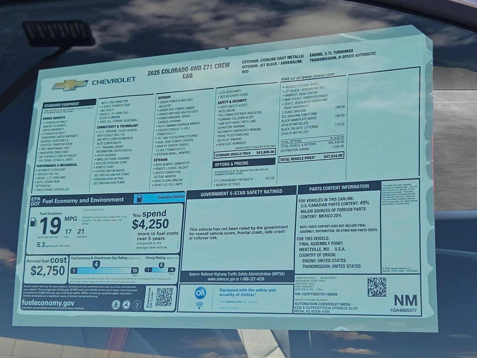 2025 Chevrolet Colorado Vehicle Photo in MESA, AZ 85206-4395