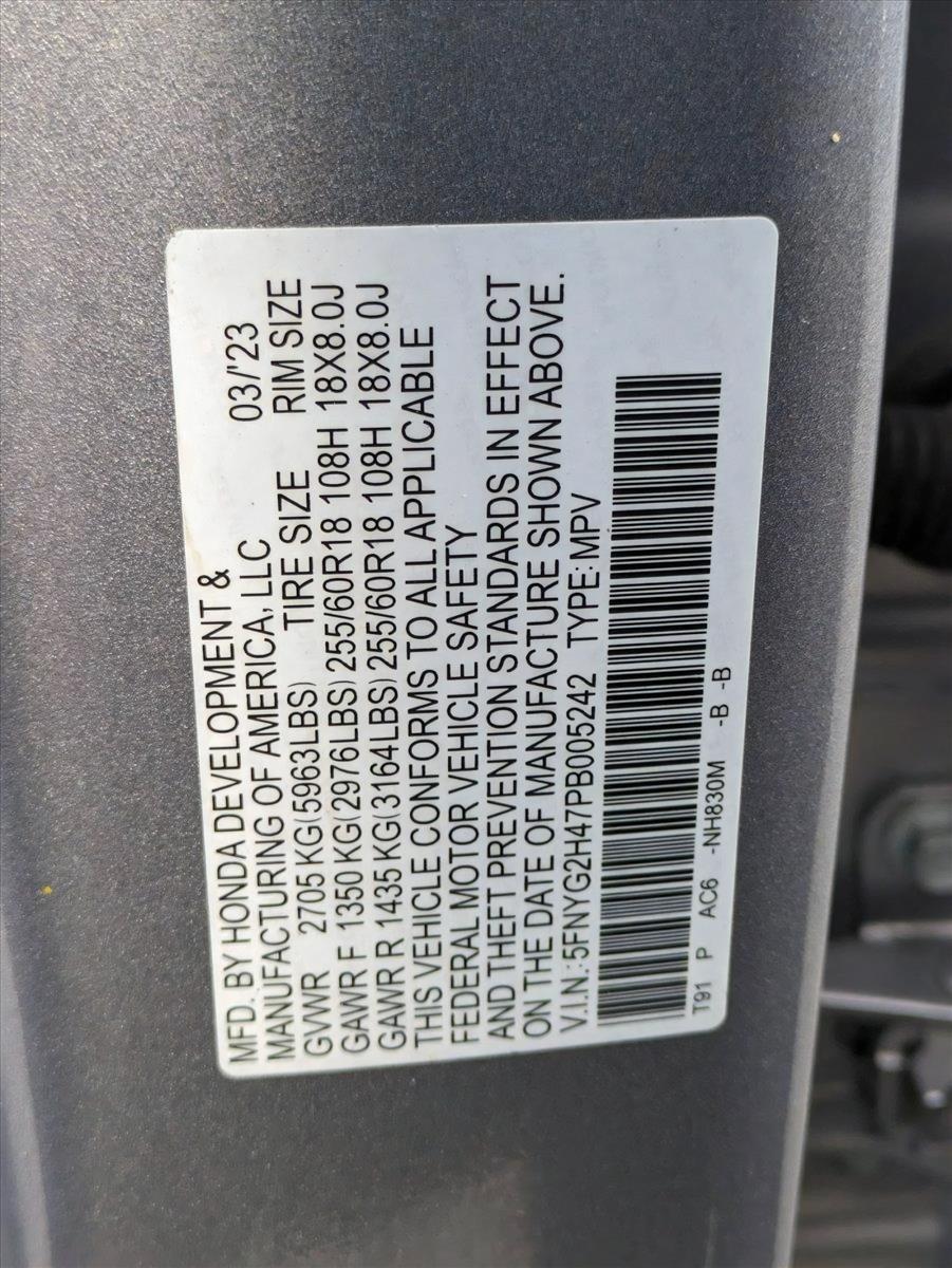 2023 Honda Pilot Vehicle Photo in GREENACRES, FL 33463-3207