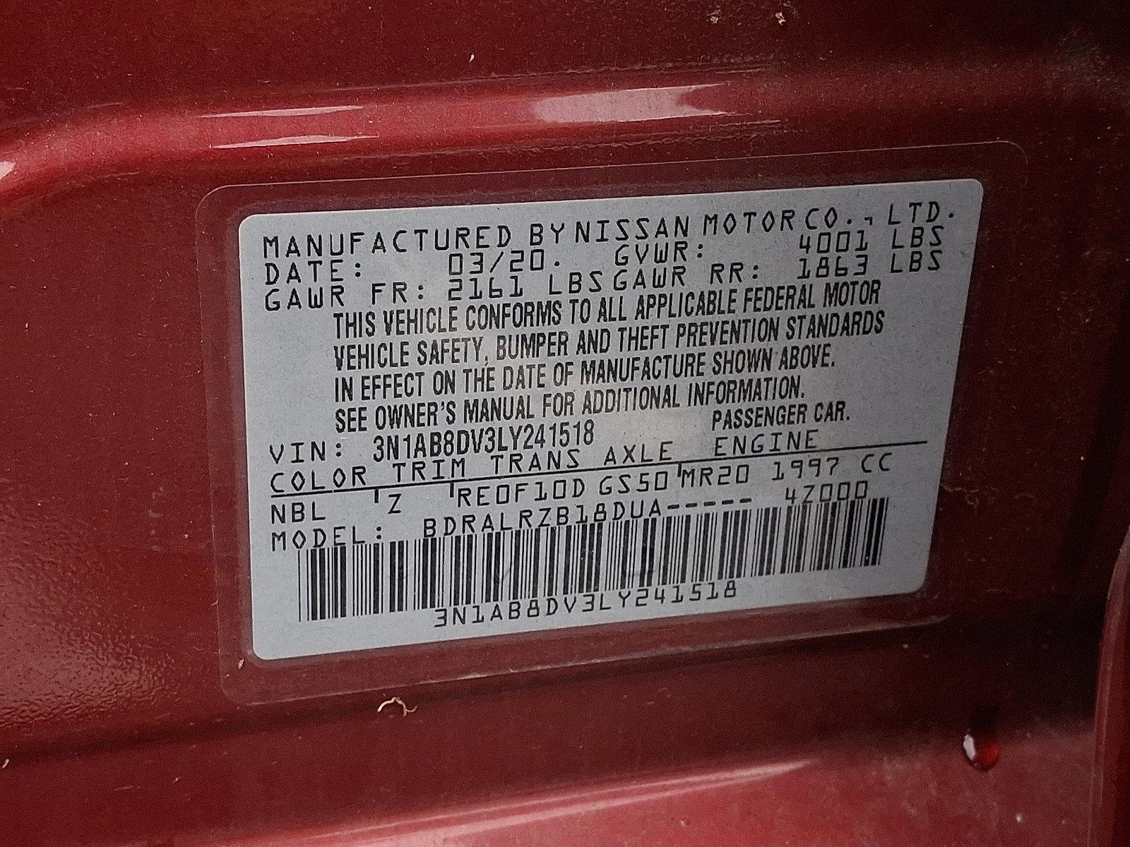 2020 Nissan Sentra Vehicle Photo in Mechanicsburg, PA 17050-2306