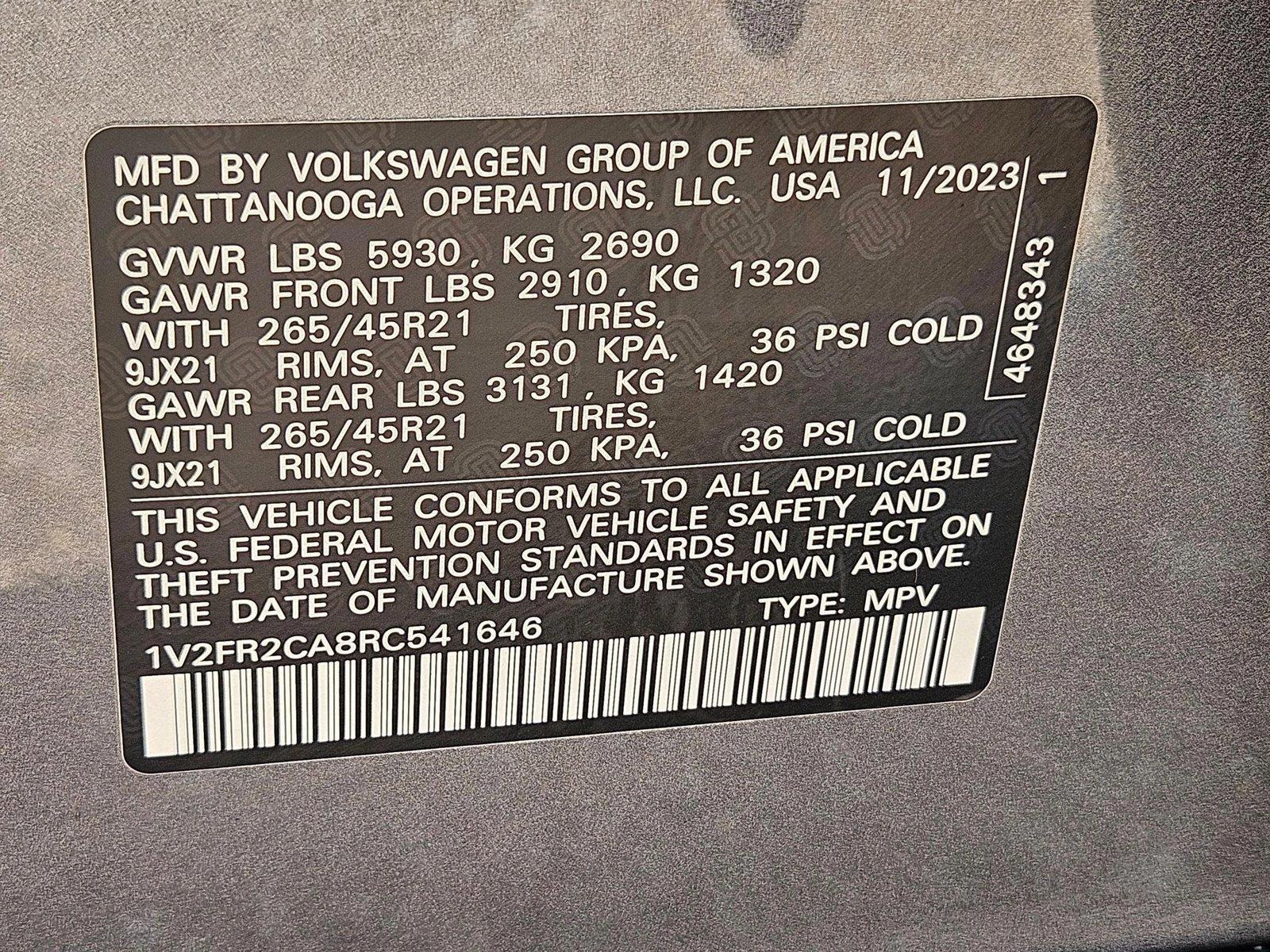 2024 Volkswagen Atlas Vehicle Photo in WACO, TX 76710-2592