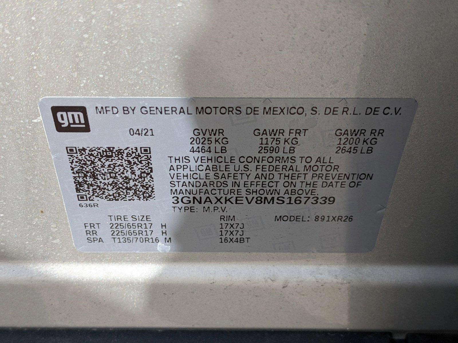 2021 Chevrolet Equinox Vehicle Photo in ORLANDO, FL 32808-7998