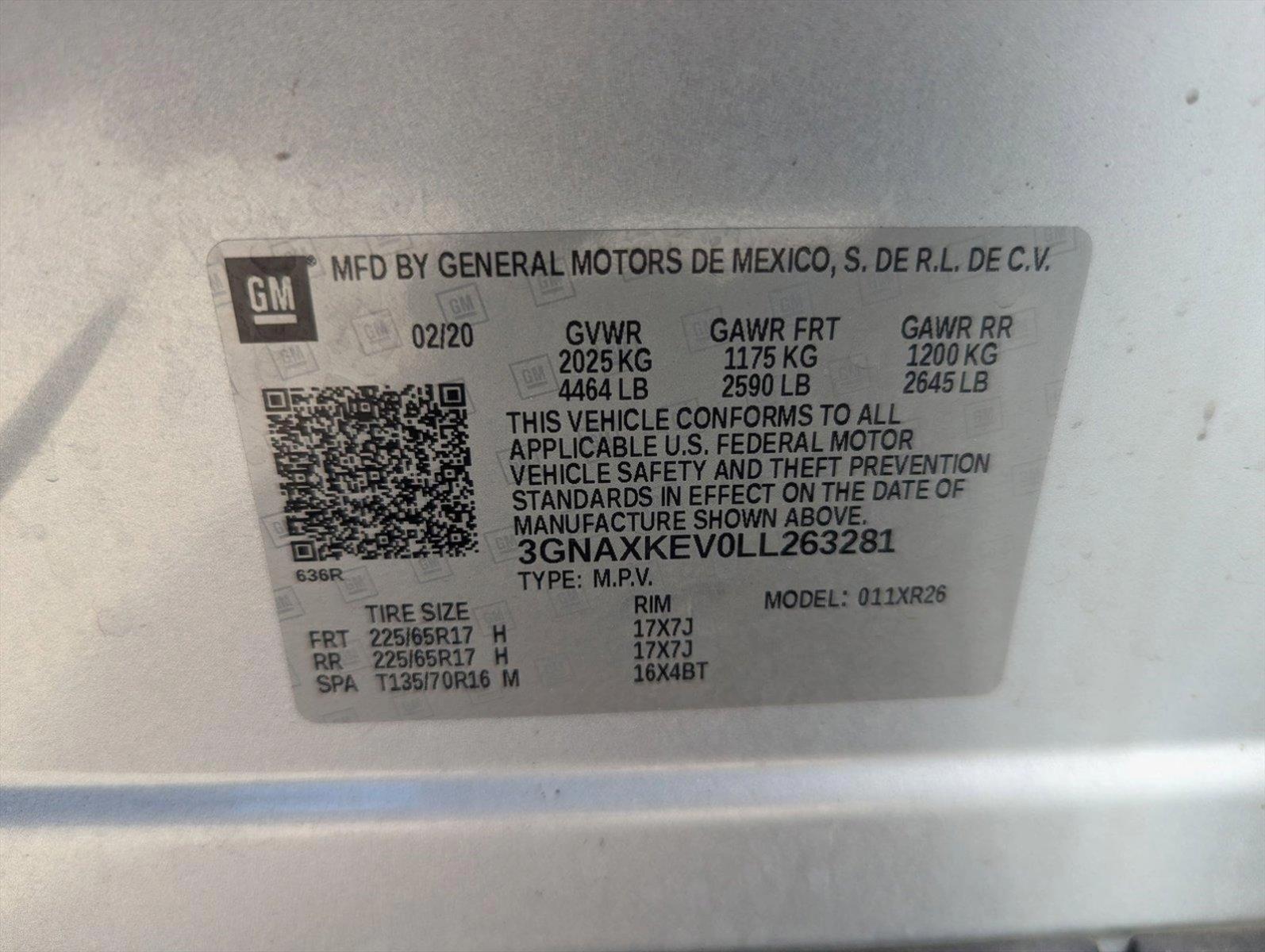 2020 Chevrolet Equinox Vehicle Photo in CORPUS CHRISTI, TX 78412-4902