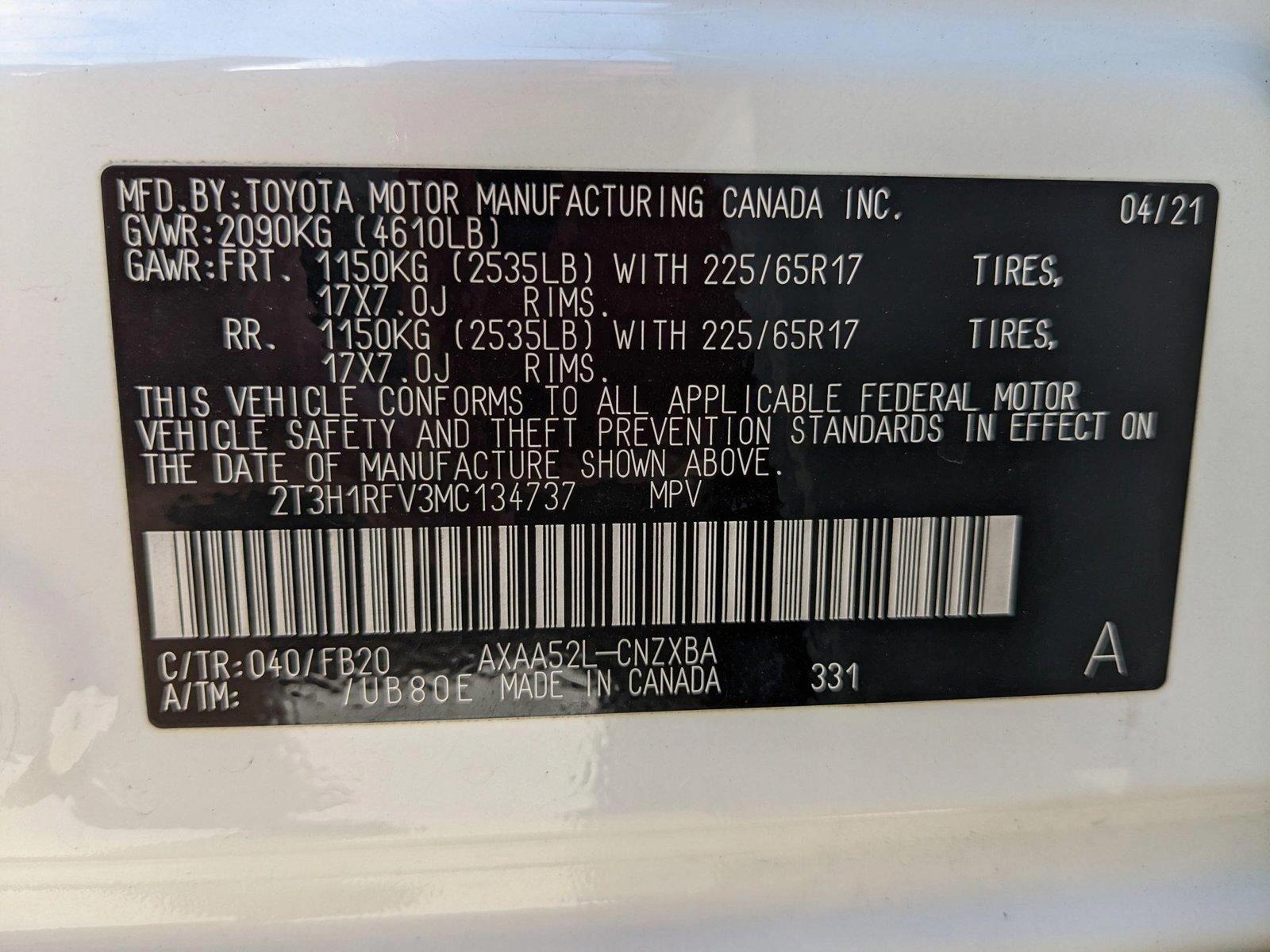 2021 Toyota RAV4 Vehicle Photo in Davie, FL 33331