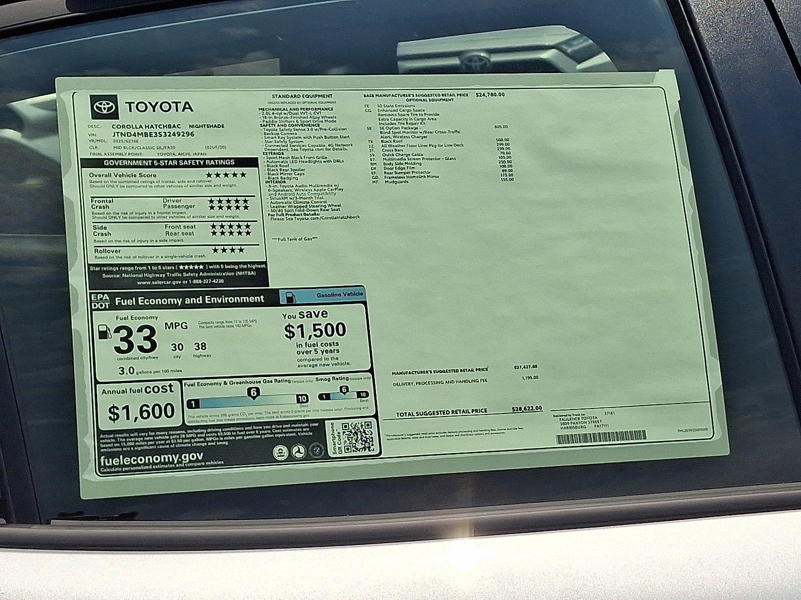 2025 Toyota Corolla Hatchback Vehicle Photo in Harrisburg, PA 17111