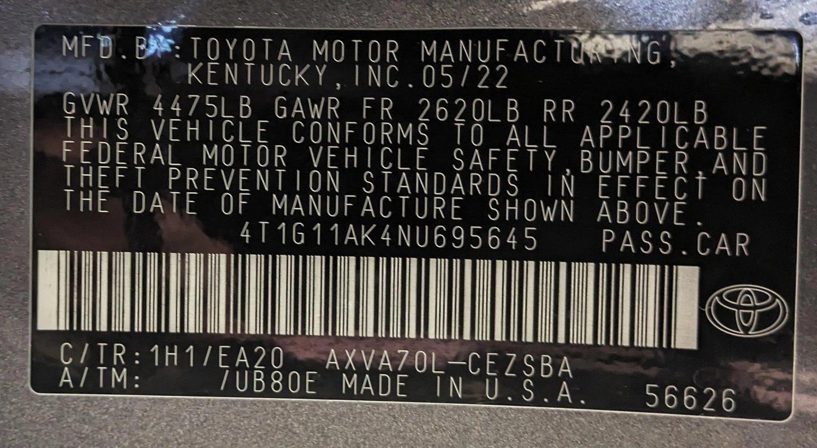 2022 Toyota Camry Vehicle Photo in Las Vegas, NV 89149