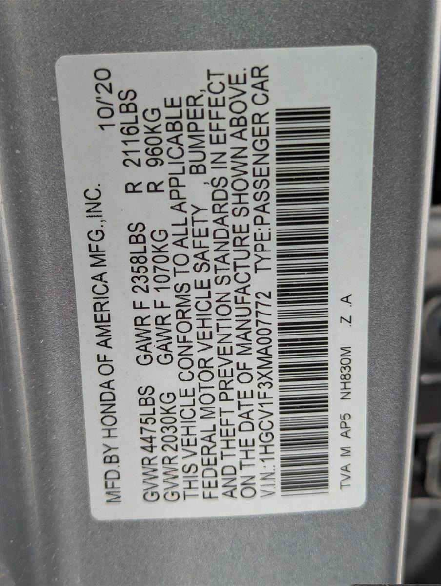 2021 Honda Accord Sedan Vehicle Photo in Ft. Myers, FL 33907