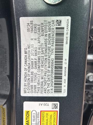 2024 Honda Civic Sedan Vehicle Photo in MEDINA, OH 44256-9631