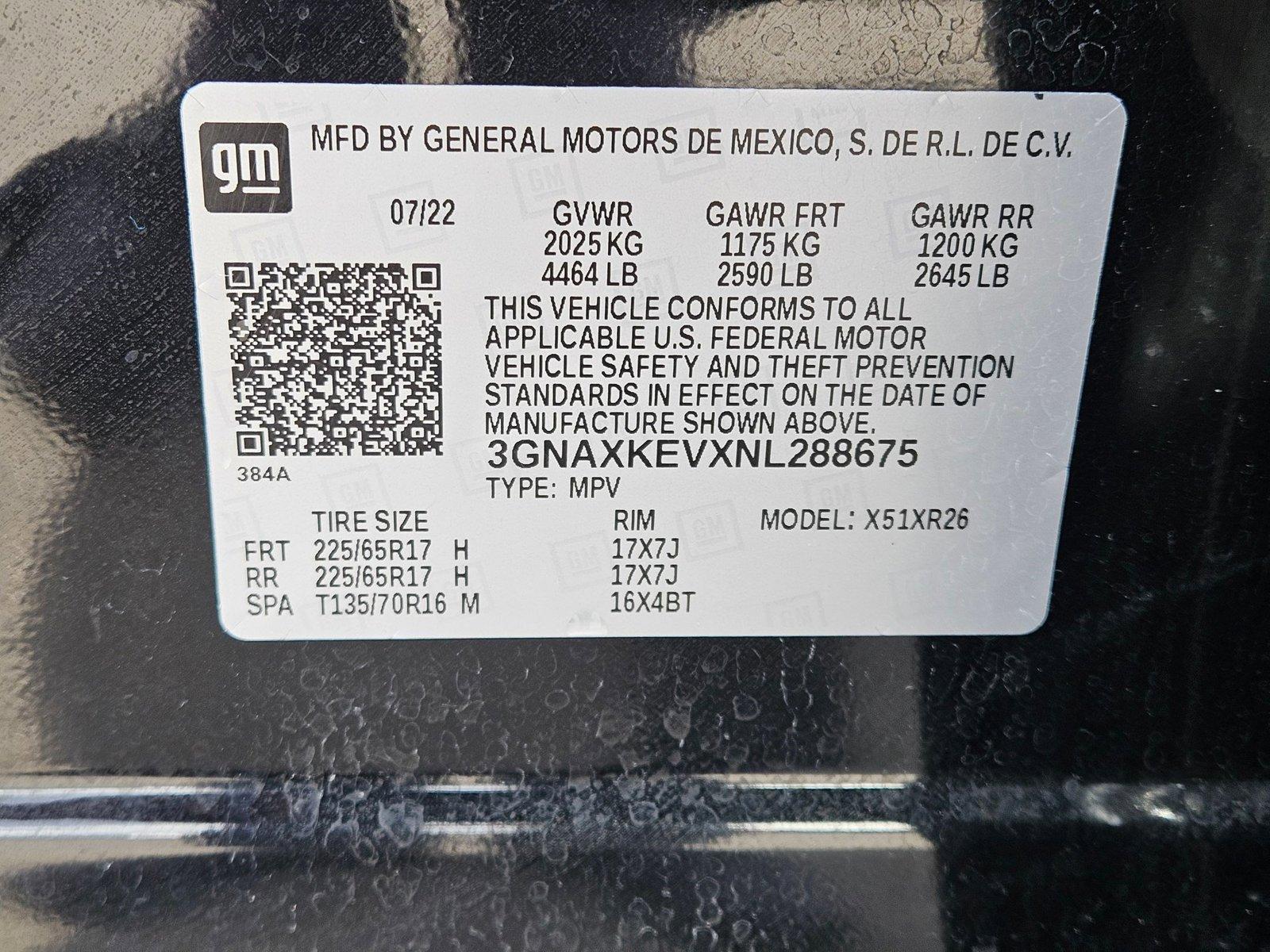 2022 Chevrolet Equinox Vehicle Photo in HENDERSON, NV 89014-6702